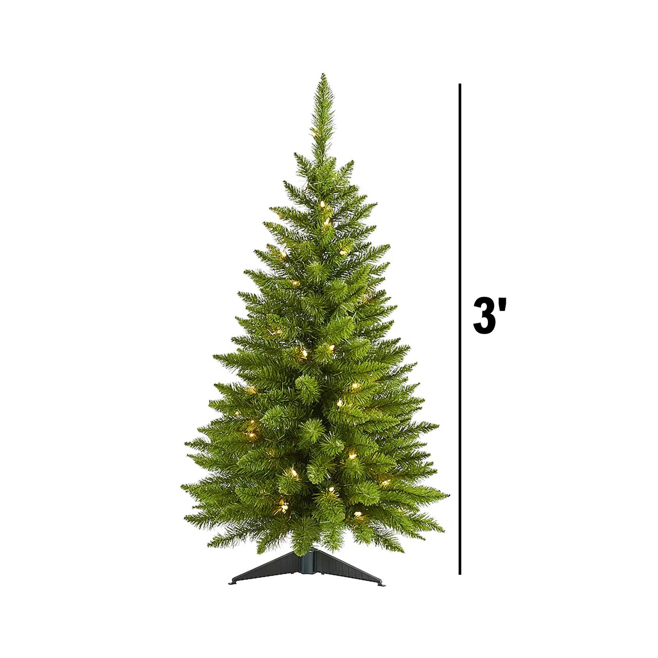 3ft Prelit Mini Christmas Tree Cozy Burlap Base Warm Holiday Glow